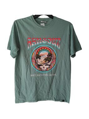 NWT Hangout Myrtle Beach Steal Your Face Grateful Dead Tee M Techstyles Green